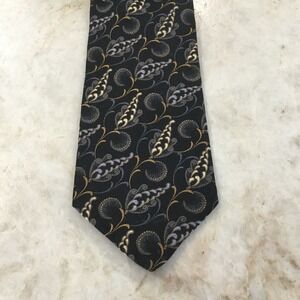 Robert Talbott Best of Class Necktie, 100% Hand Sewn Silk, Black, Blue and Gold